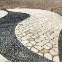 武威 黄金麻冰裂纹地铺石工地铺装案例