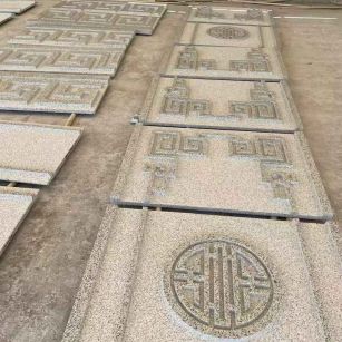 武威 白麻花岗岩外墙立面雕刻板