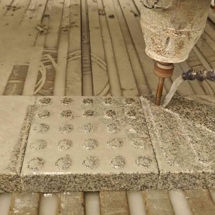 武威 芝麻白花岗岩石材盲人石、盲道石、盲点石