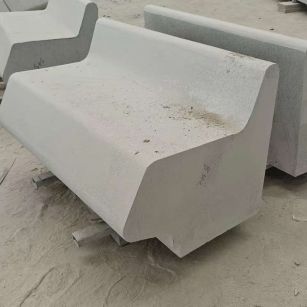 武威 芝麻白花岗岩异形坐凳，石凳