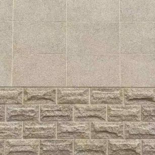 武威 黄金麻自然面蘑菇石配荔枝面干挂