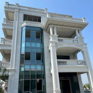 武威 白麻花岗岩别墅外墙干挂效果展示