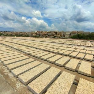 武威 黄金麻荔枝面花岗岩石材地铺石防护中