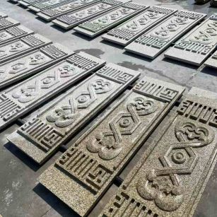 武威 黄金麻花岗岩外墙雕刻板