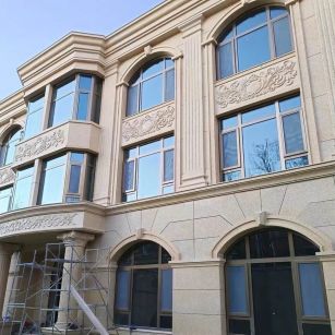 武威 黄金麻花岗岩别墅外墙干挂