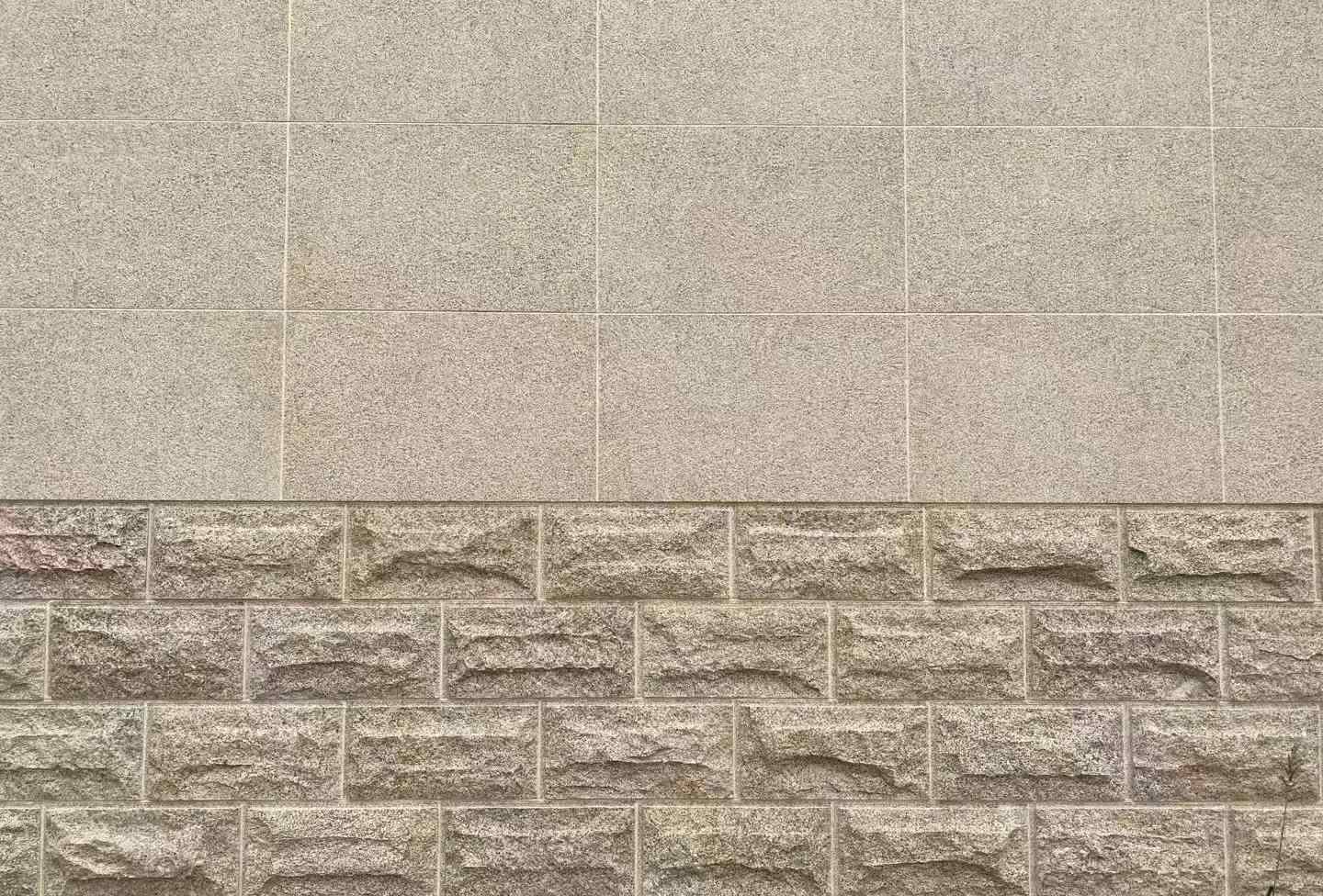 武威 黄金麻自然面蘑菇石配荔枝面干挂