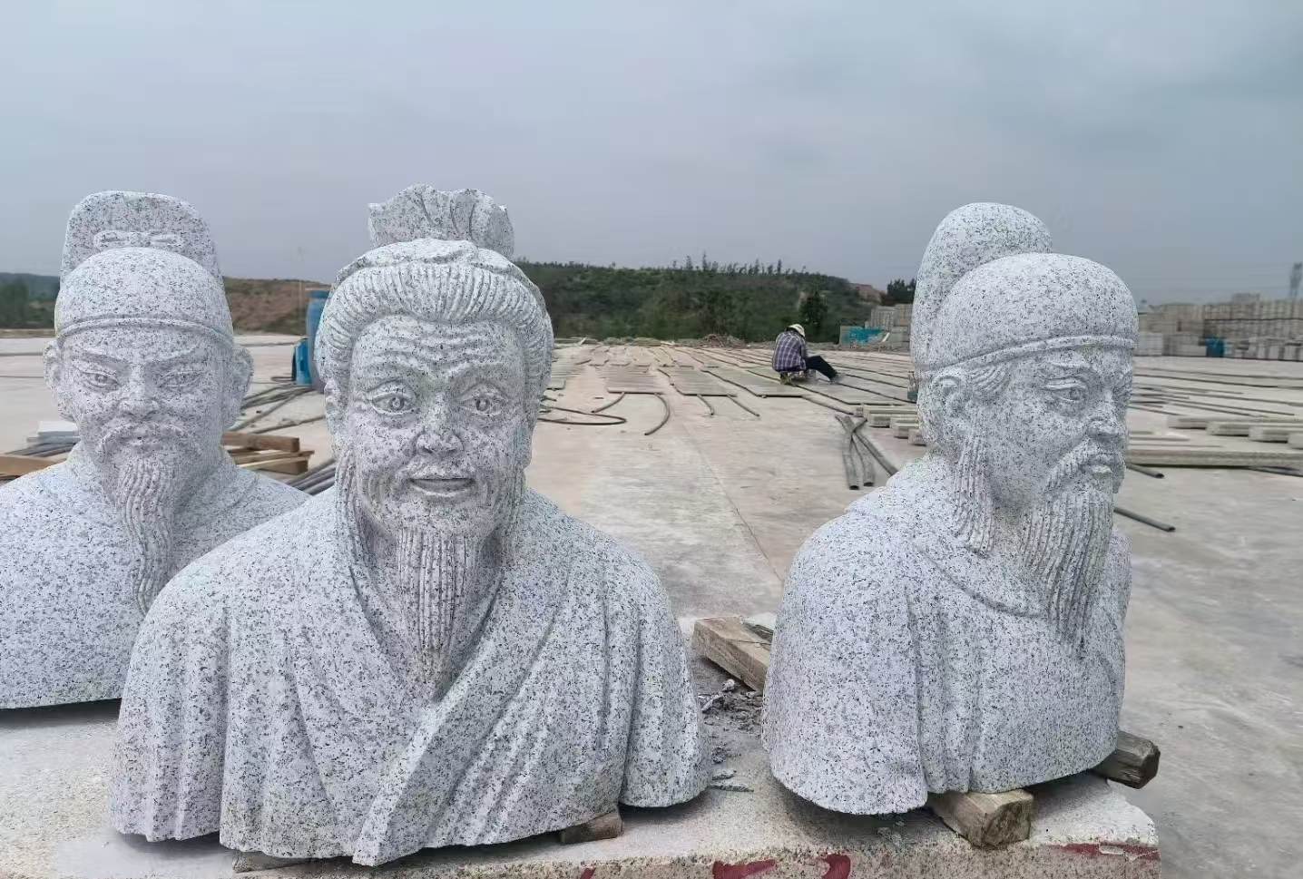 武威 白麻花岗岩石材人物立体雕刻