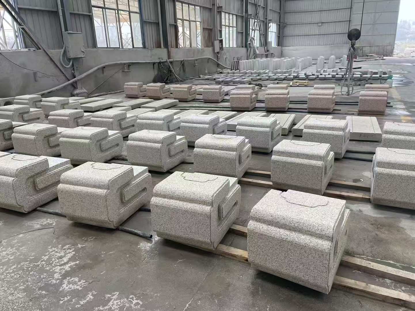 武威 白麻花岗岩异形加工-石凳，坐凳